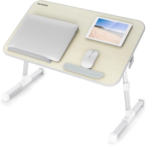 Laptop Bed Tray Table, Nearpow (Larger Size) Adjustable Laptop Bed Stand, Portable Standing Table with Foldable Legs, Foldable Lap Tablet Table for Sofa Couch Floor - Large Size  - Lot 9355anm