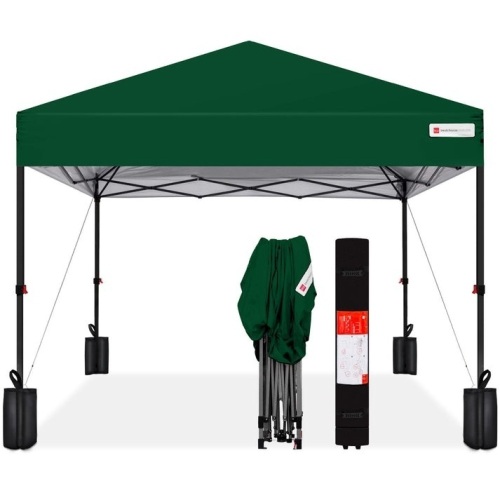 One-Person Setup Instant Pop Up Canopy w/ Case, 4 Weight Bags - 12x12ft - Lot 9468