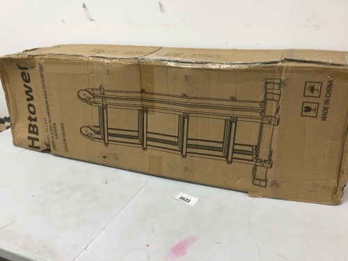 HBtower 4 Step Aluminum Multipurpose Ladder (Silver) - Lot 9635