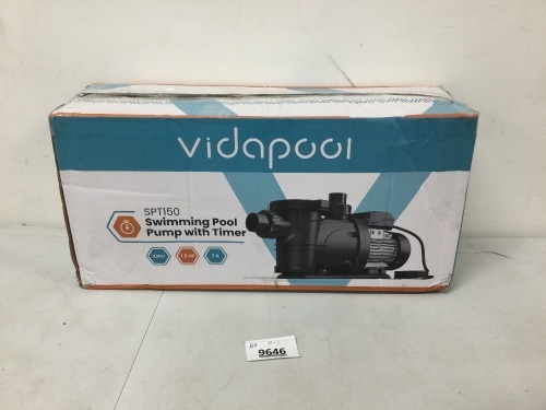 VidaPool Swimming Pool Pump w/ Timer (STP150) - Lot 9646