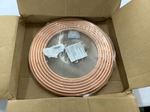Refrigeration Grade Copper Tubing 1/2" OD x 0.028" Wall x 50'  - Lot 292
