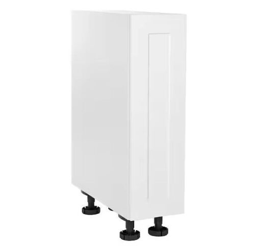 Cambridge Quick Assemble Modern Style, Shaker White 9 in. Base Kitchen Cabinet (9 in. W x 24 in. D x 34.50 in. H)  - Lot 382