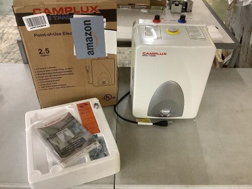 Camplux Electric Mini Tank Point of Use Water Heater 120V 2.5 Gal  - Lot 390