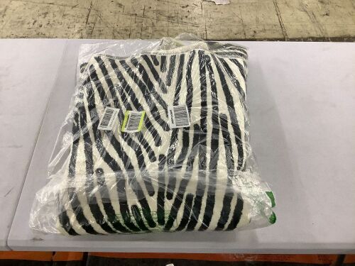 Zebra Stripe Rug, Unknown Size  - Lot 502