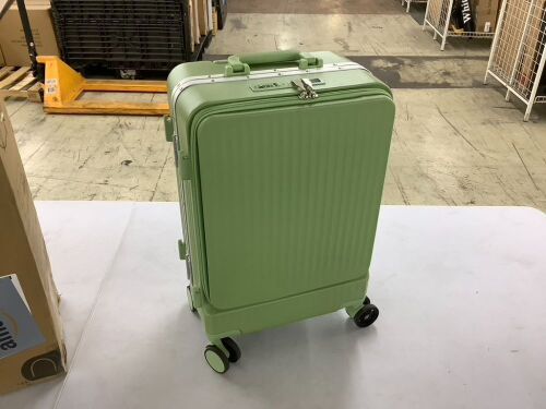 Aluminum Frame Luggage Carry On Suitcase with Cup Holder - Lot 385