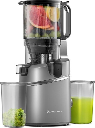 AMZCHEF 5.3-Inch Self-Feeding Masticating Juicer - Lot 405