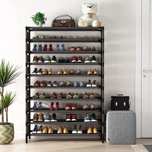50-Pair Extra Large 10-Tier Shoe Rack  - Lot 425