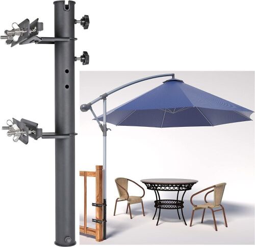 Stainless Steel Outdoor Umbrella Mount/Bracket for Deck Railing - Lot 115
