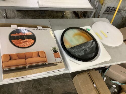 Round Wall Mounted Moving Sand Art Picture - Lot 236