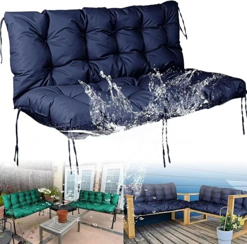 AHWEKR Porch Swing Cushion, 60" x 40" x 5", Dark Blue  - Lot 308