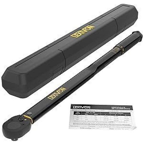 LEXIVON 1/2-Inch Drive Click Torque Wrench 25-250 Ft-Lb/33.9-338.9 Nm - Lot 419