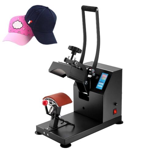 VEVOR 6x3.75Inch Curved Element Hat Press Clamshell Design Heat Press No Stick Digital LCD Timer and Temperature Control  - Lot 83
