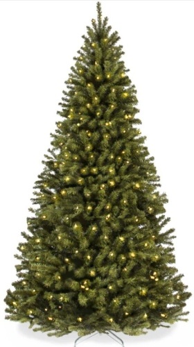 Pre-Lit Artificial Spruce Christmas Tree w/ Foldable Metal Base 6ft - Lot 90