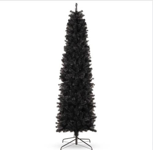 Black Artificial Pencil Holiday Christmas Tree 6ft - Lot 111