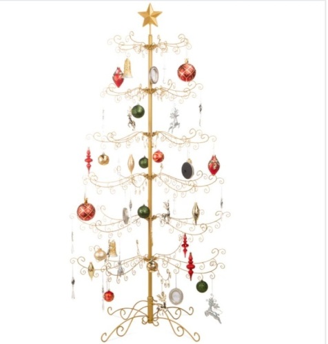 Wrought Iron Christmas Tree Ornament Display w/ Easy Assembly, Stand - 6ft - Lot 163