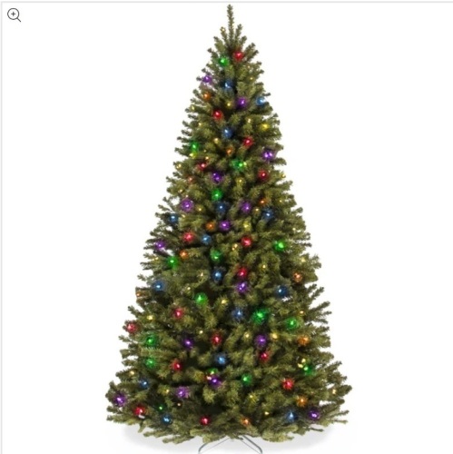 Pre-Lit Artificial Spruce Christmas Tree w/ Multicolored LED Lights 6ft - Lot 182
