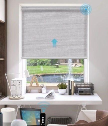 SmartWings Motorized Light Filtering Roller Shades 39wx72h - Lot 200