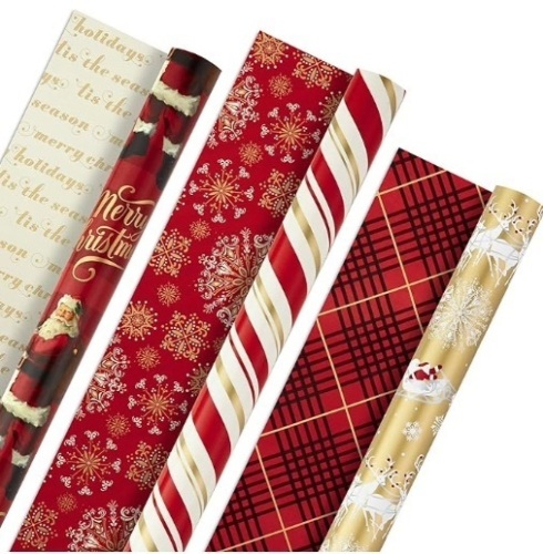Hallmark Reversible Christmas Wrapping Paper 6 boxes of 3 rolls each - Lot 230