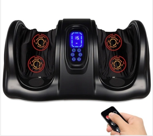 Therapeutic Foot Massager w/ High Intensity Rollers, Remote, 3 Modes - Lot 204a