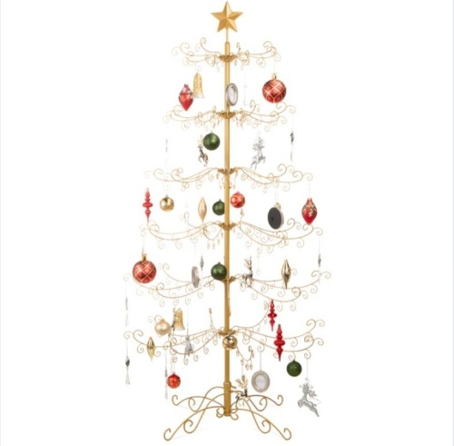 Wrought Iron Christmas Tree Ornament Display w/ Easy Assembly, Stand - 6ft - Lot 269