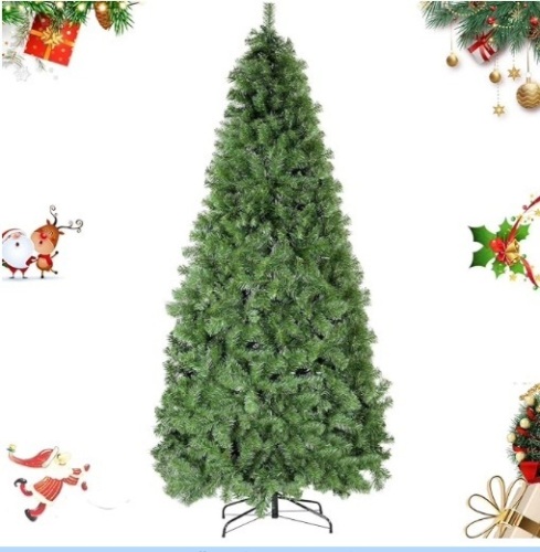 6.5ft Premium Spruce Artificial Holiday Christmas Tree for Home, Easy Assembly, Metal Hinges & Foldable Base - Fire-Resistant Material - Lot 294