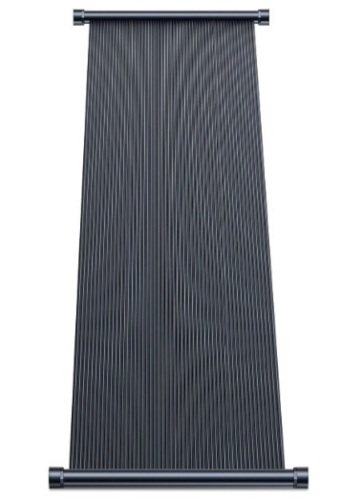 Solar Powered 2 by 20-Feet Panel with Add on Kit Pool Efficient Heating System, Black - Lot 299