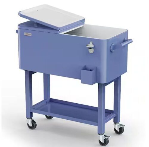 Detachable 80 qt. Food and Beverage Hard-Side Patio Cooler Haze Blue  - Lot 78