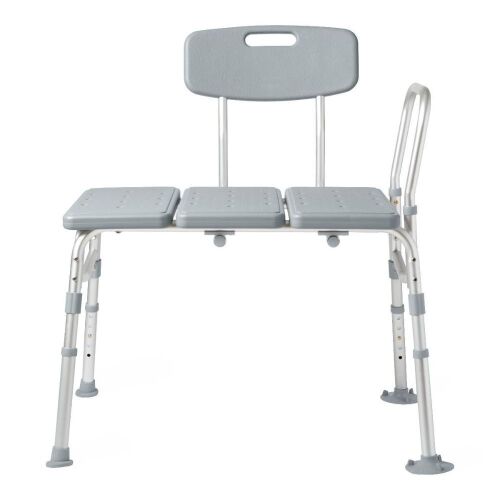 Medline Transfer Bath Bench with Back 400lb Capacity  - Lot 132