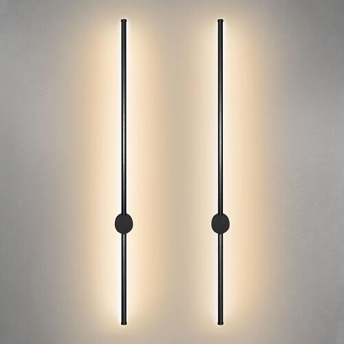 Neatfi Modern LED Indoor Wall Light with Remote Control, Hard-Wired, 39", Set of 2 - Lot 153