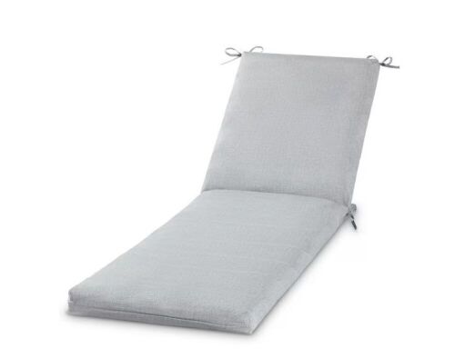 Greendale Home Fashions 23 in. x 73 in. Outdoor Chaise Lounge Cushion in Heather Gray  - Lot 333