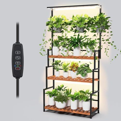 3 Tier Hanging Plant Stand with Grow Light - Lot 431