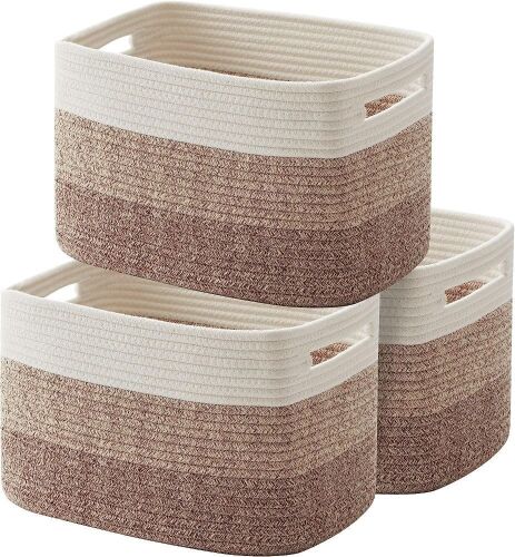 OIAHOMY Woven Storage Baskets, 3 Pack  - Lot 535