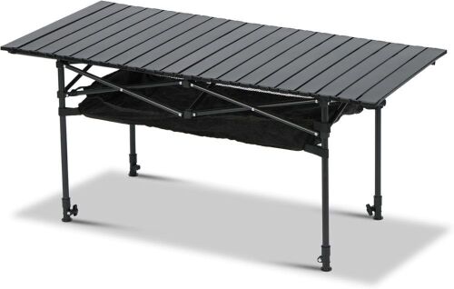 FREE GLAMP Outdoor Folding Portable Camping Table with Storage Space - Lot 537