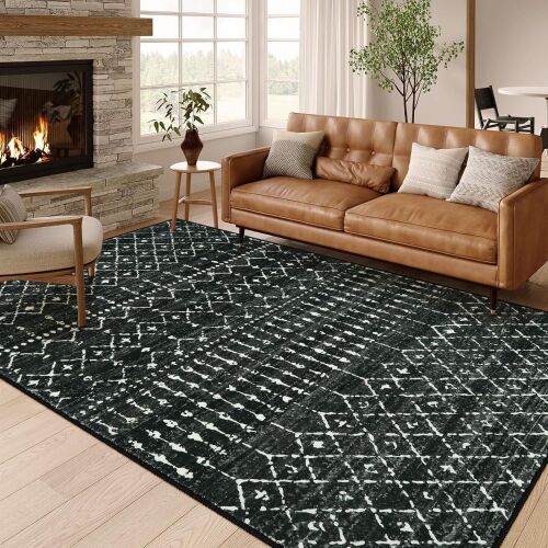 Beeiva Moroccan Washable Area Rug, 8' x 10'  - Lot 539