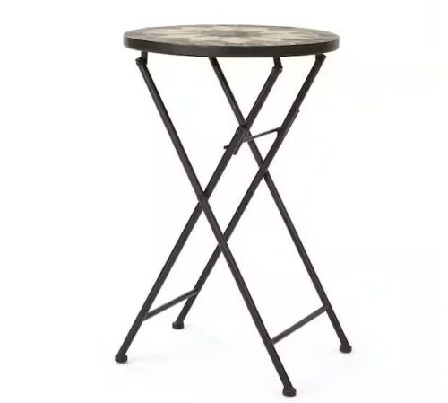 Noble House Canaan Round Stone Outdoor Patio Side Table - Lot 166