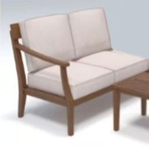 Hampton Bay Woodford Eucalyptus Right Arm Loveseat - Part of Sectional  - Lot 88