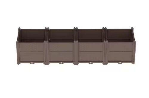 62.8"x 15.7"x 14.6" Brown Rectangular Plastic Raised Garden Bed Kit - Lot 226