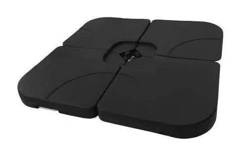 Westin Outdoor Fillable 4-Piece Standard Plastic Universal Patio Umbrella Cross Base Stand with Handle in Black - Lot 317