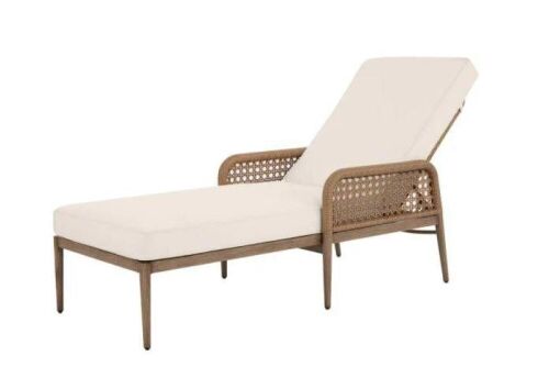 Coral Vista Brown Wicker Outdoor Patio Chaise Lounge with Bare Cushions - Lot 35