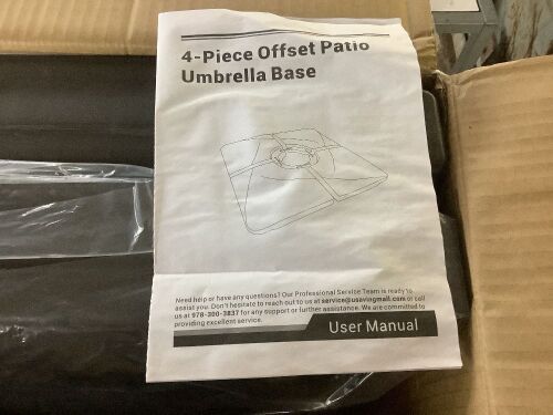 4-Piece Offset Patio Umbrella Base  - Lot 316