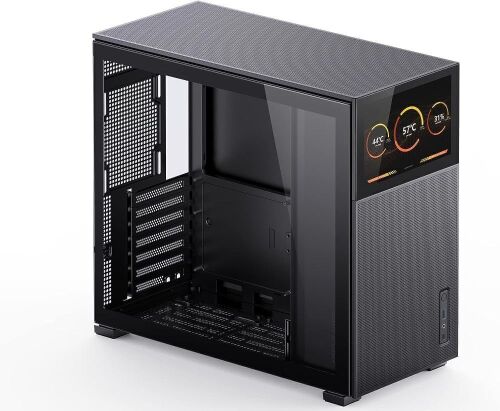 JONSBO D41 MESH SC Black ATX Computer Case with Screen - 2 Small Dents on Top  - Lot 81