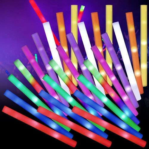 VIHOSE LED Foam Sticks with 3 Modes, 100pc  - Lot 414