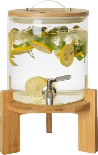 L'ÉPICÉA Glass Drink Dispenser with Stand - Lot 415