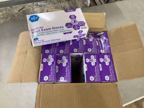 Case of NitriPride Vinyl Exam Gloves, Small  - Lot 420