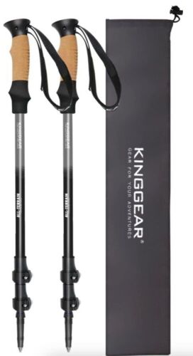 KINGGEAR Adjustable Hiking Poles with Quick Flip Lock - Lot 501