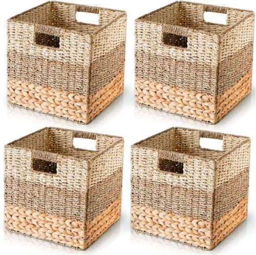 Wicker Storage Cubes, Set of 4  - Lot 515
