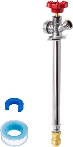 SUNGATOR Frost Free Sillcock, 12" Push Fit Anti-Siphon Hydrant, 3/4-Inch Hose Bibb x 1/2-Inch Push Adapter - Lot 710