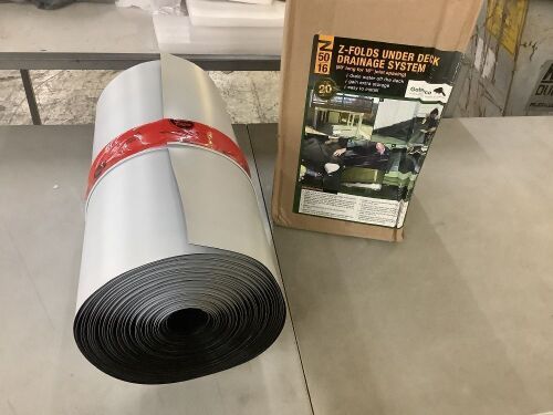 17-1/4" x 50' Heavy Duty Polyethylene Drain Membrane - Lot 715
