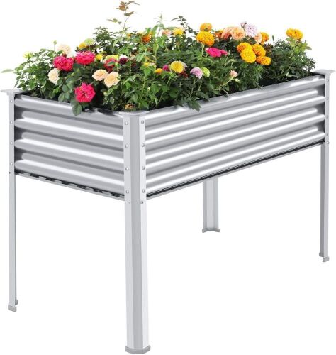 Galvanized Raised Garden Bed with Legs, 48×24×32in - Lot 178