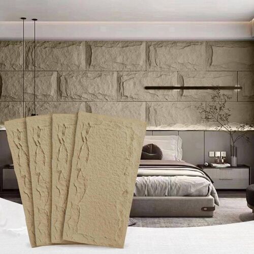 Faux Stone 3D Wall Panels, 23.6" x 47.2", 4 Pc - Lot 181